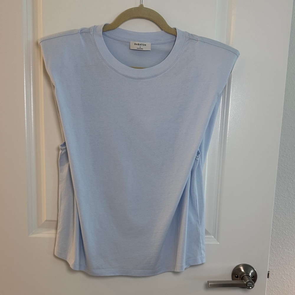 Babaton Light Blue Muscle Tee